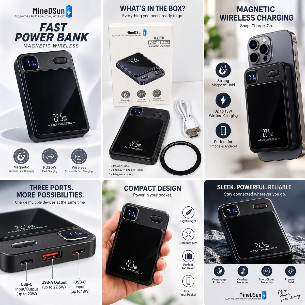 XC-751 magnetic power bank for portable charging