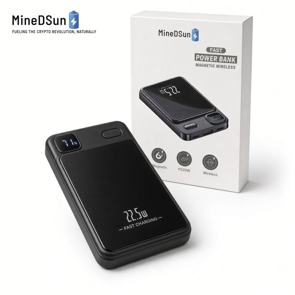 XC-751 magnetic power bank with digital battery display