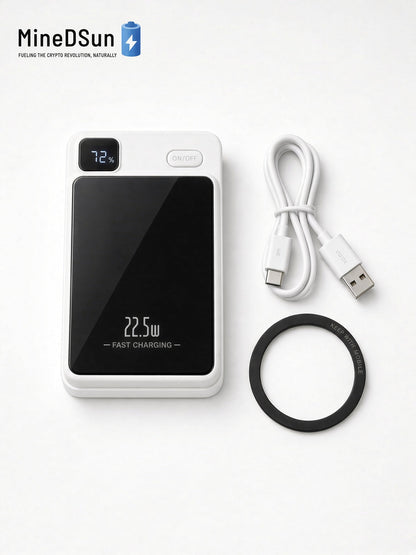 Magnetic wireless power bank for compatible smartphones